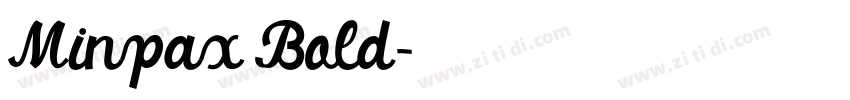 Minpax Bold字体转换